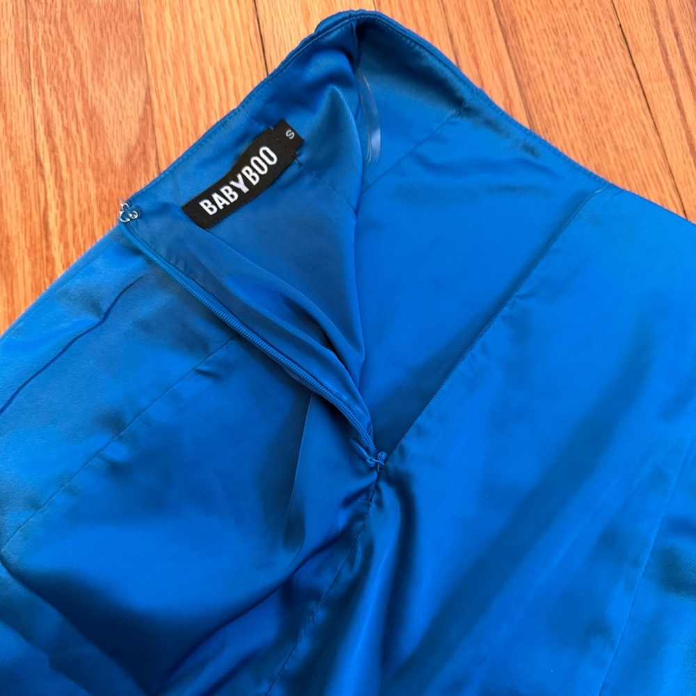 Babyboo Fashion High Waisted Mini Skirt (Royal Blue) - Picture 7 of 8